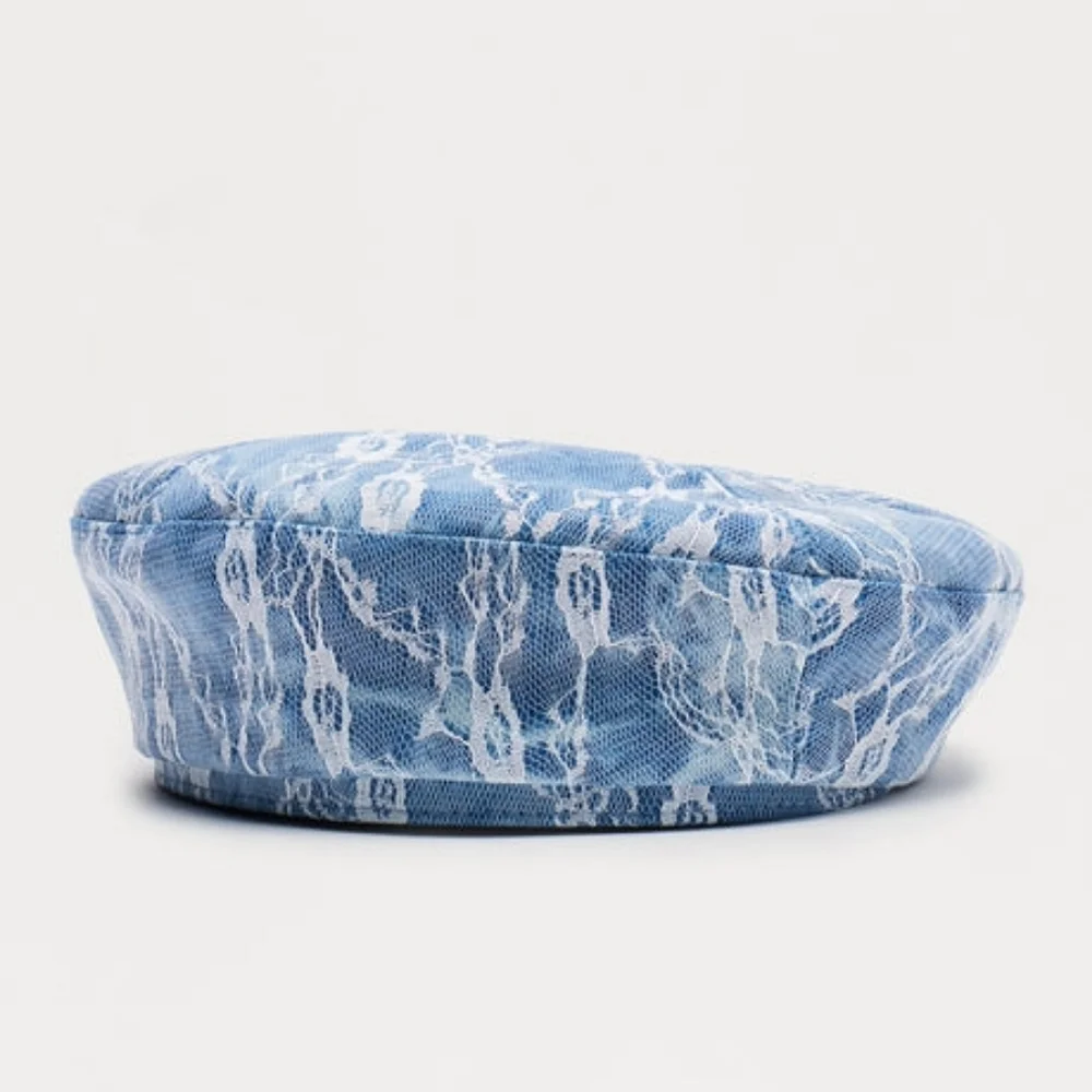 Rosie Veil Beret - Light Wash